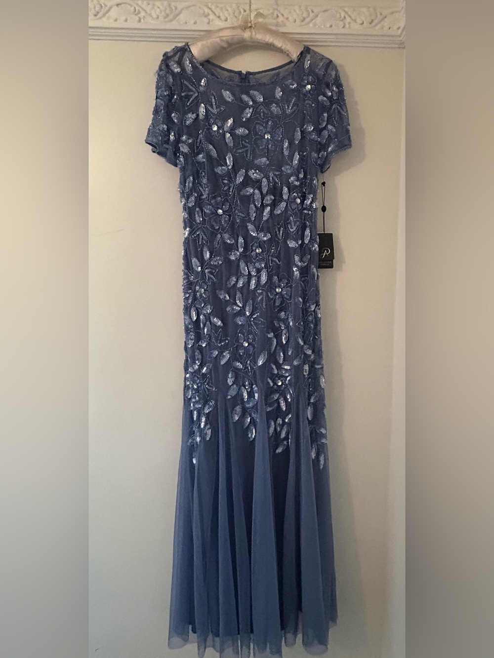 Embellished French Blue Mother of Bride/Groom/Evening Wear